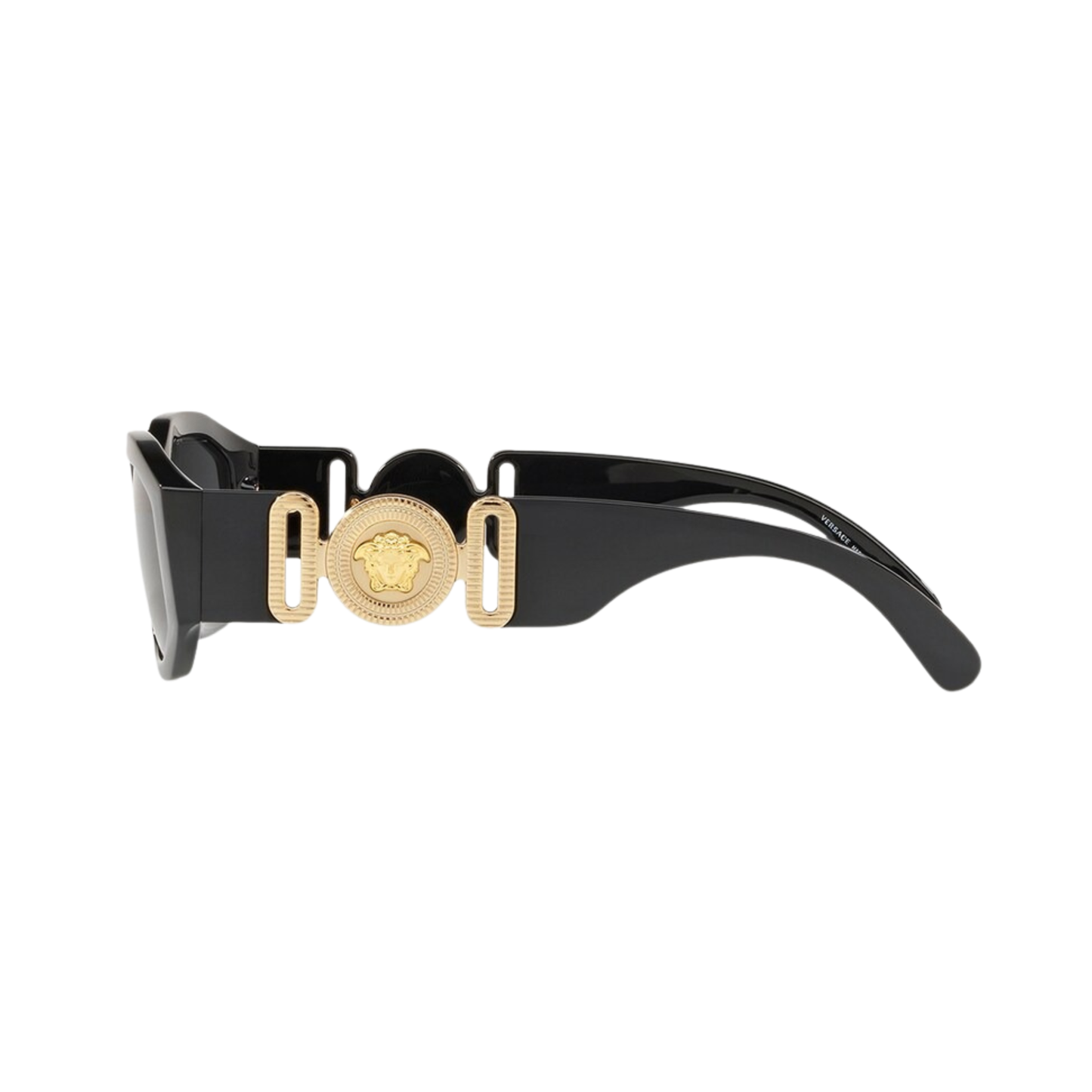 LUMINA Medusa Biggie Sunglasses – Black Oversized Frame with UV400 Black Lenses