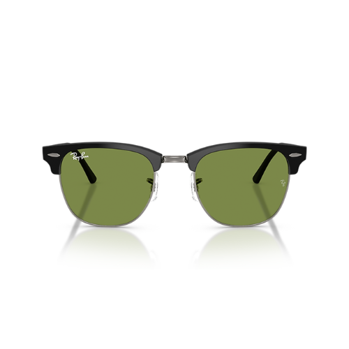 Clubmaster Classic Green Shade Silver Metal Frame