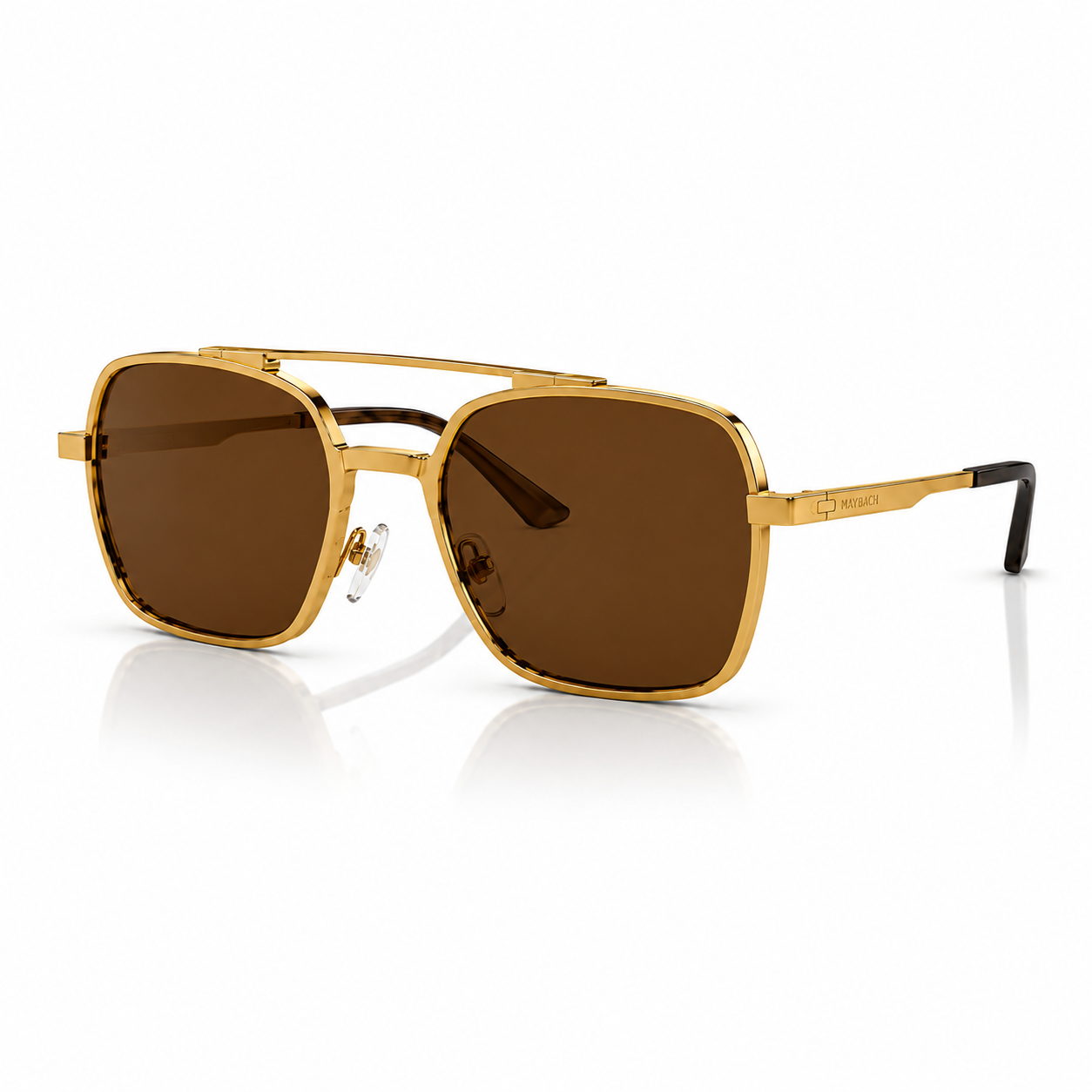 Maybach Luxury Square Polarized Sunglasses – Premium Black Metal Frame | UV400 Protection | Unisex
