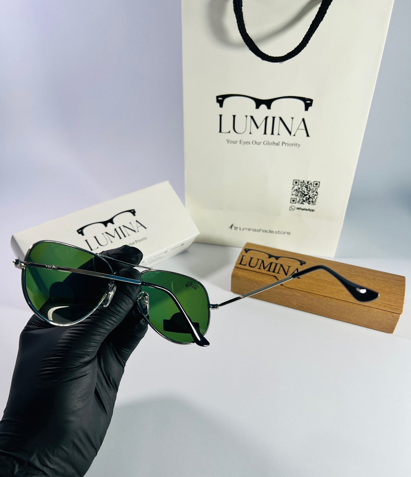 Aviator White Frame