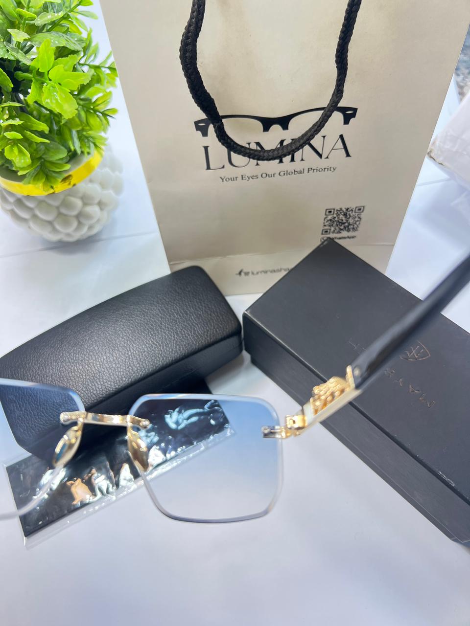 Lumina Royale Edge Rimless Sunglasses
