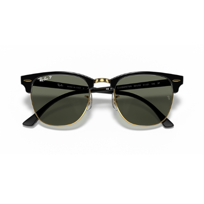 Clubmaster Classic Green Shade Gold Metal Frame