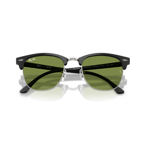 Clubmaster Classic Green Shade Silver Metal Frame