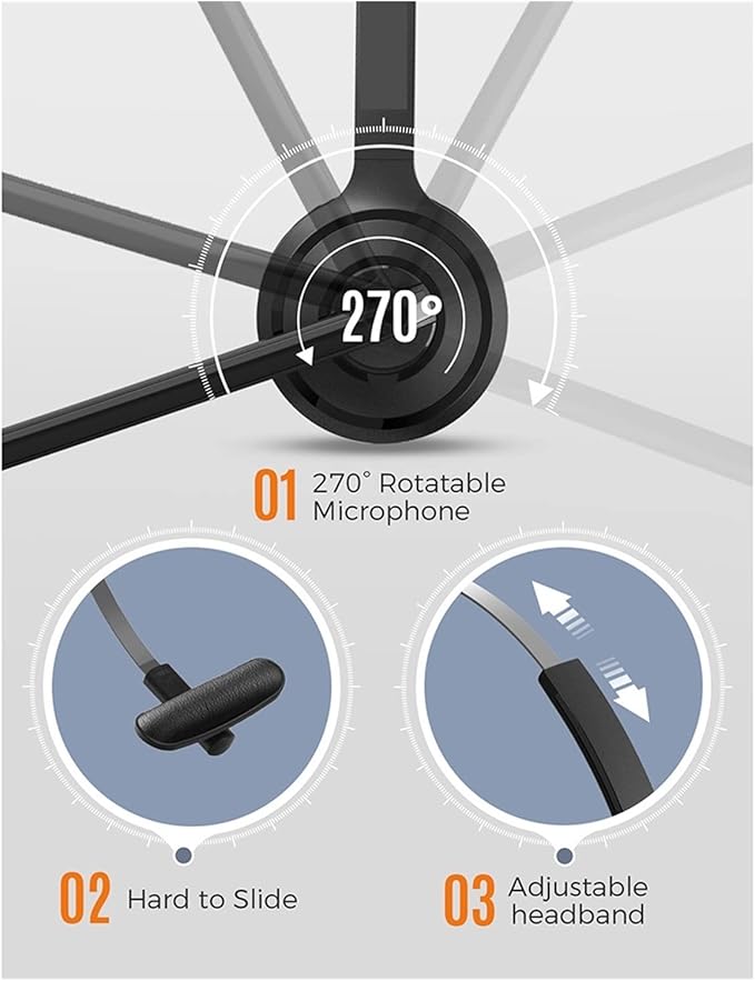 GIXAA BH323 Computer Wired Headset with Noise Cancelling Mic 3.5mm/USB Plug Flexible Office Headphone For Call Center PC Laptop