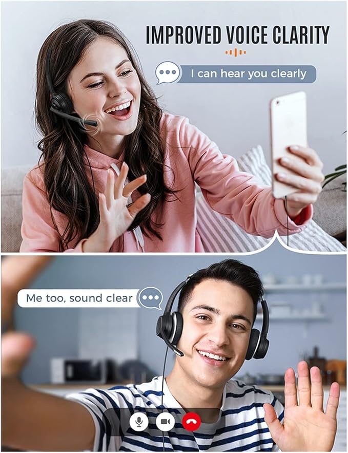 GIXAA BH323 Computer Wired Headset with Noise Cancelling Mic 3.5mm/USB Plug Flexible Office Headphone For Call Center PC Laptop