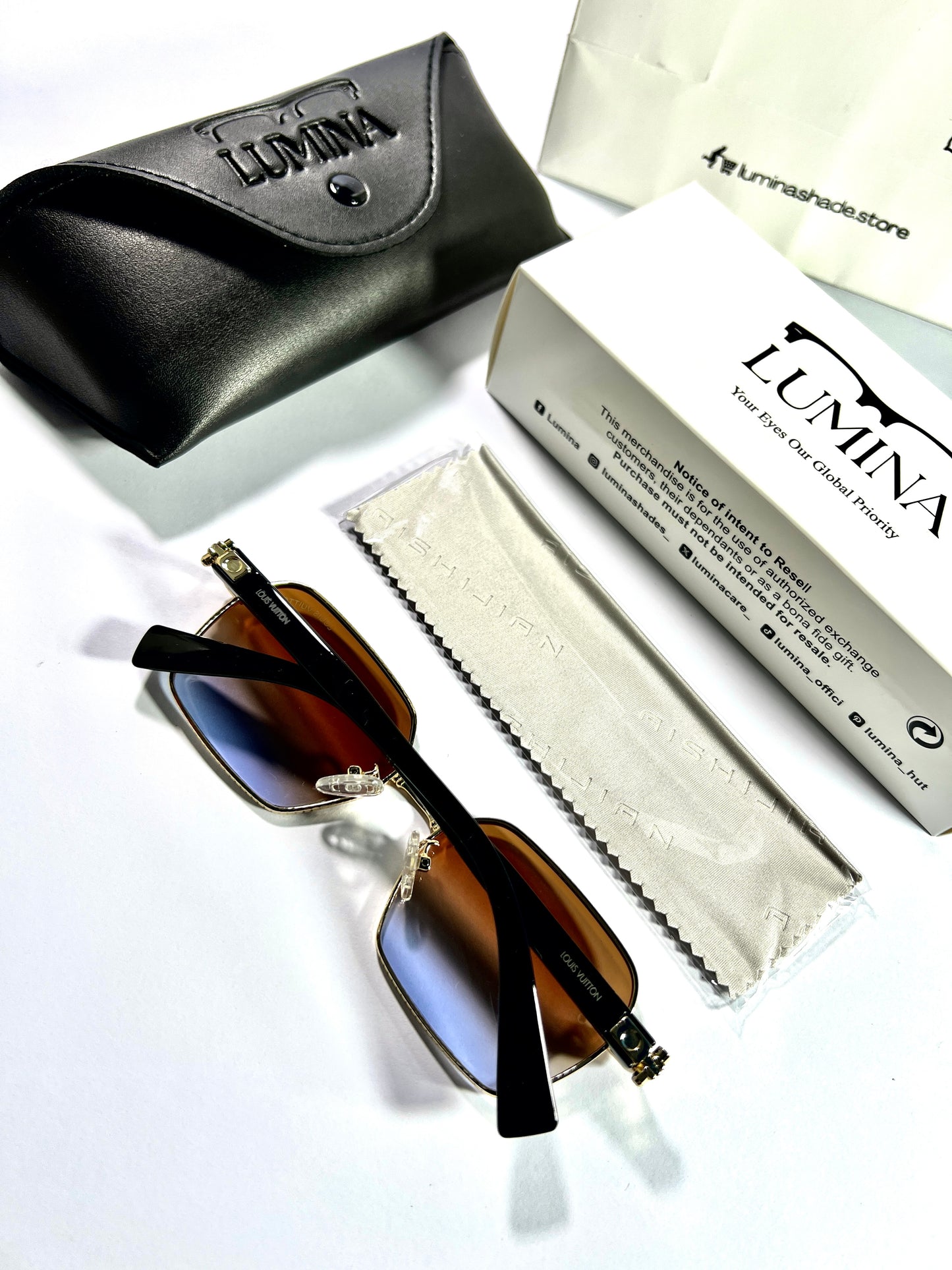 Louis Vuitton Gold & Black Gradient Elegance Sunglasses