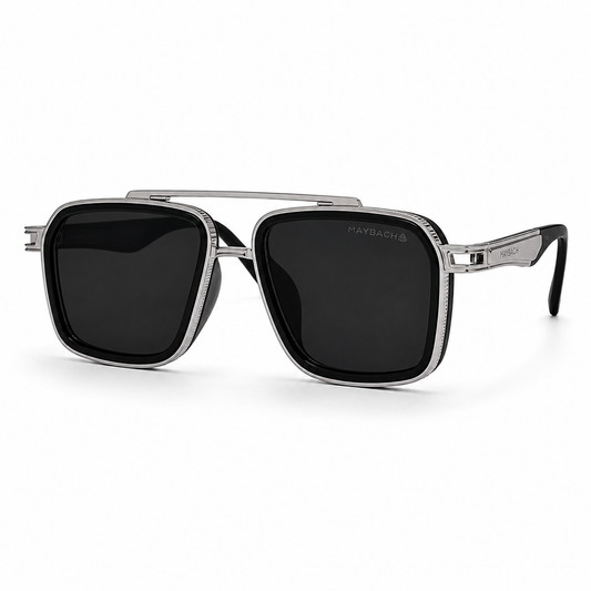 Maybach Silver Frame Black Shade