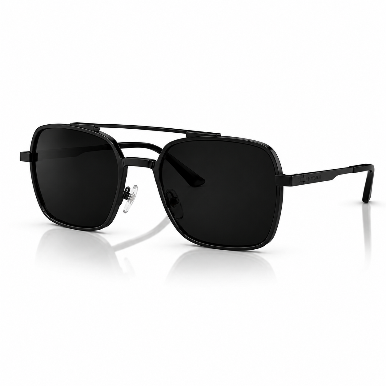 Maybach Luxury Square Polarized Sunglasses – Premium Black Metal Frame | UV400 Protection | Unisex