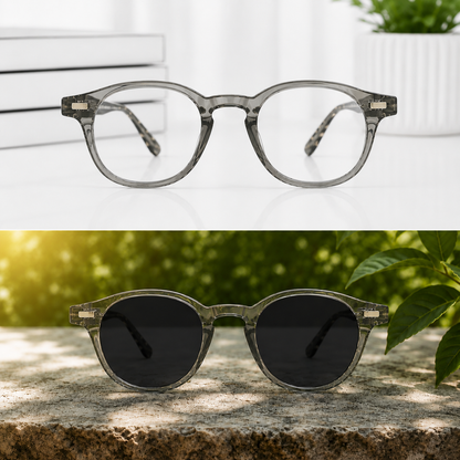 Round Smart Transition Glasses