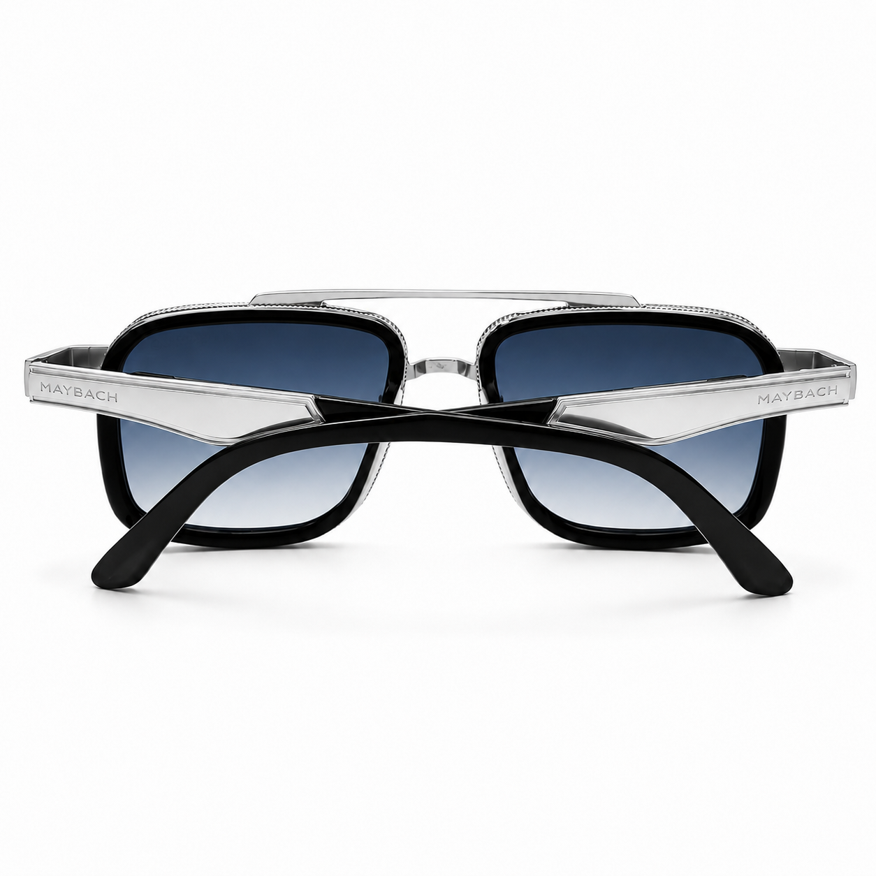 Maybach Silver Frame Blue Grey Gradient Shade