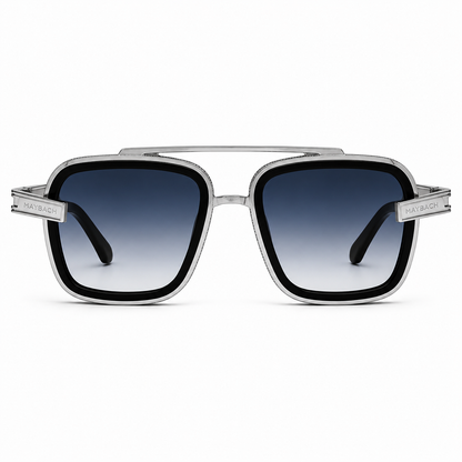 Maybach Silver Frame Blue Grey Gradient Shade