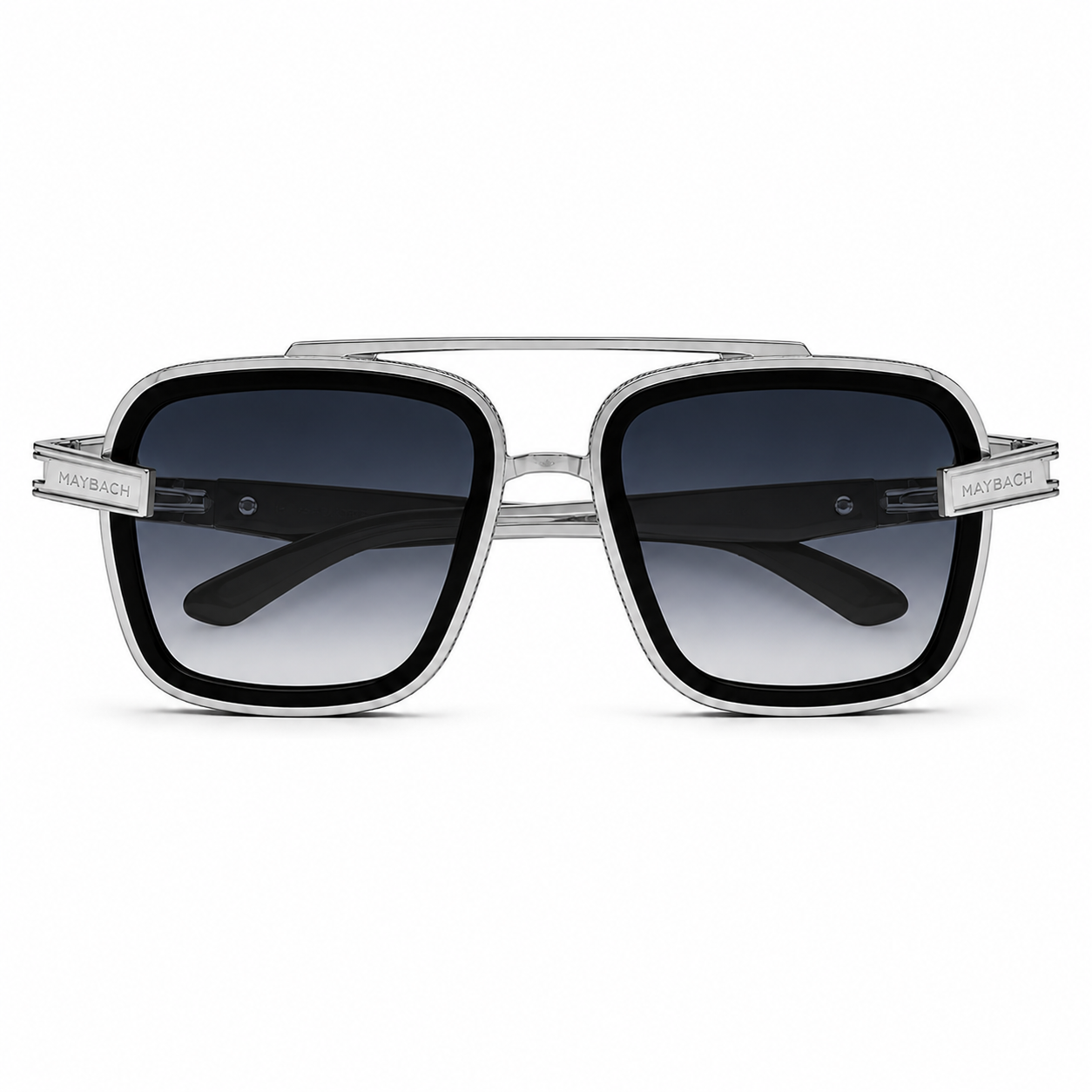 Maybach Silver Frame Blue Grey Gradient Shade