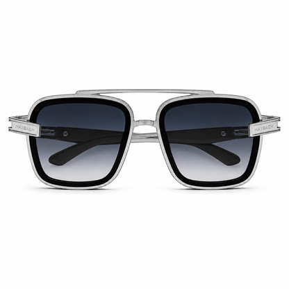 Maybach Silver Frame Blue Grey Gradient Shade