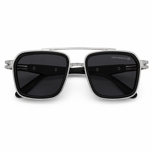 Maybach Silver Frame Black Shade