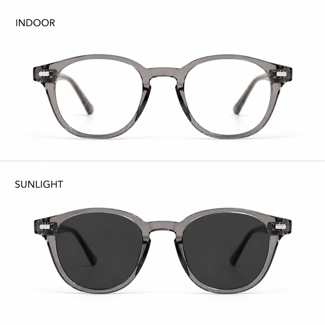 Round Smart Transition Glasses