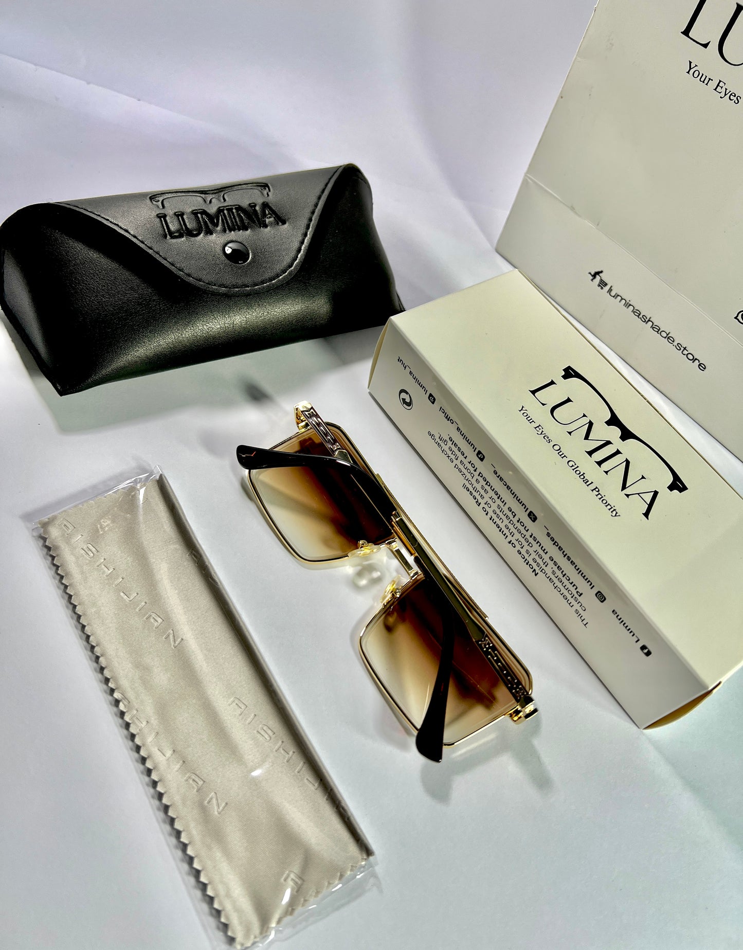 Elevate Your Look Gold & Brown Luxury Sunglasses