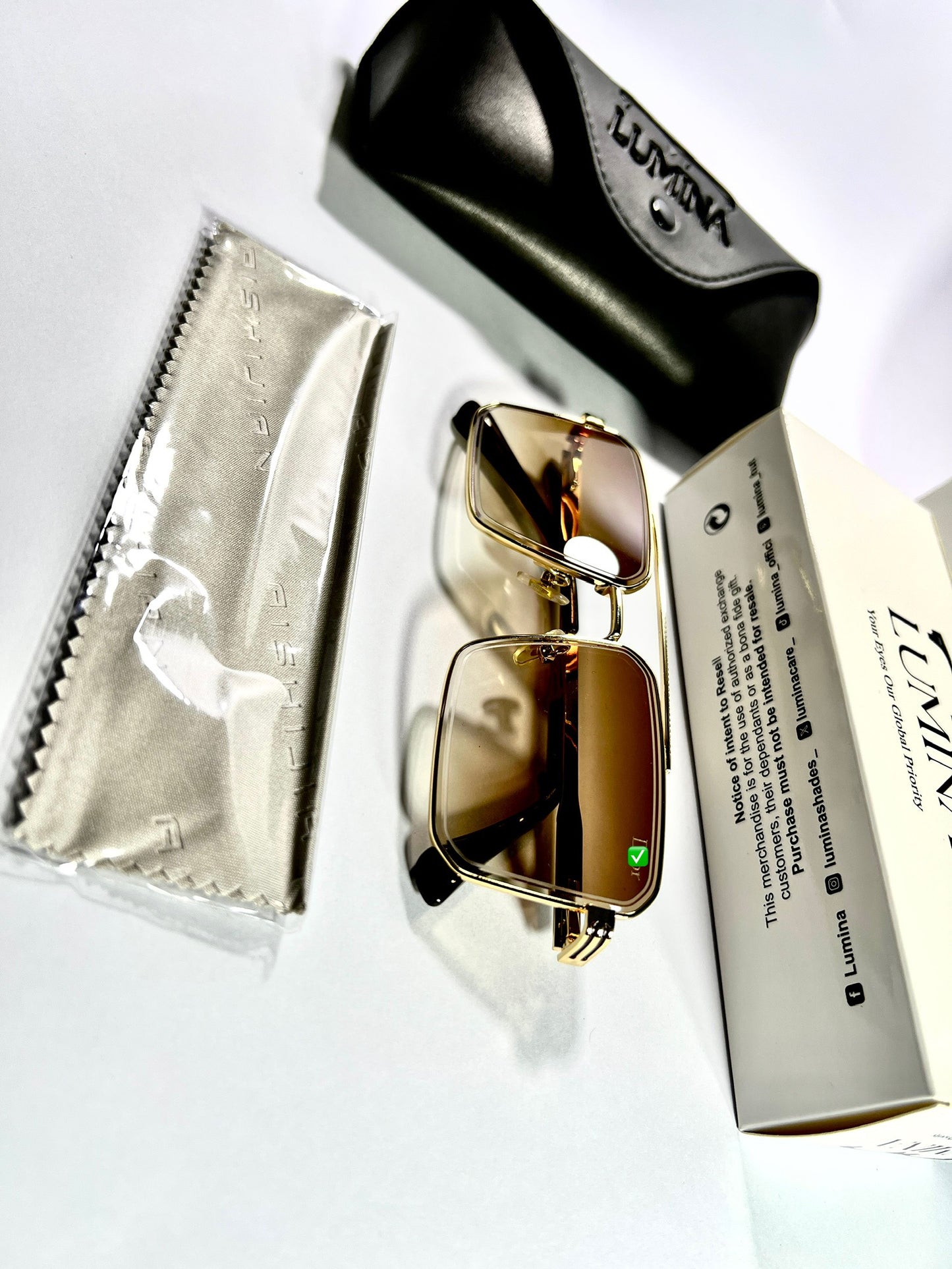 Elevate Your Look Gold & Brown Luxury Sunglasses