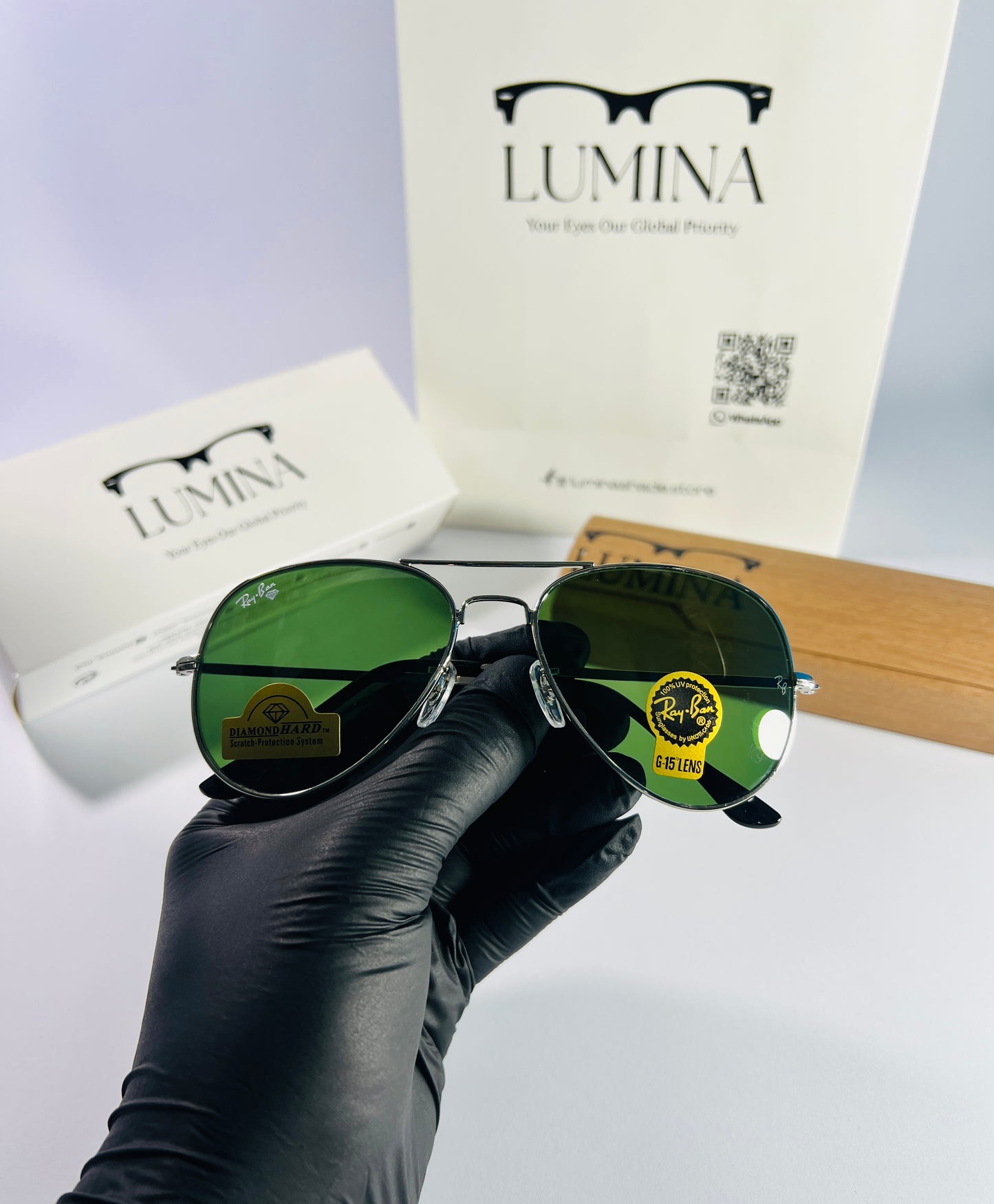 Aviator White Frame