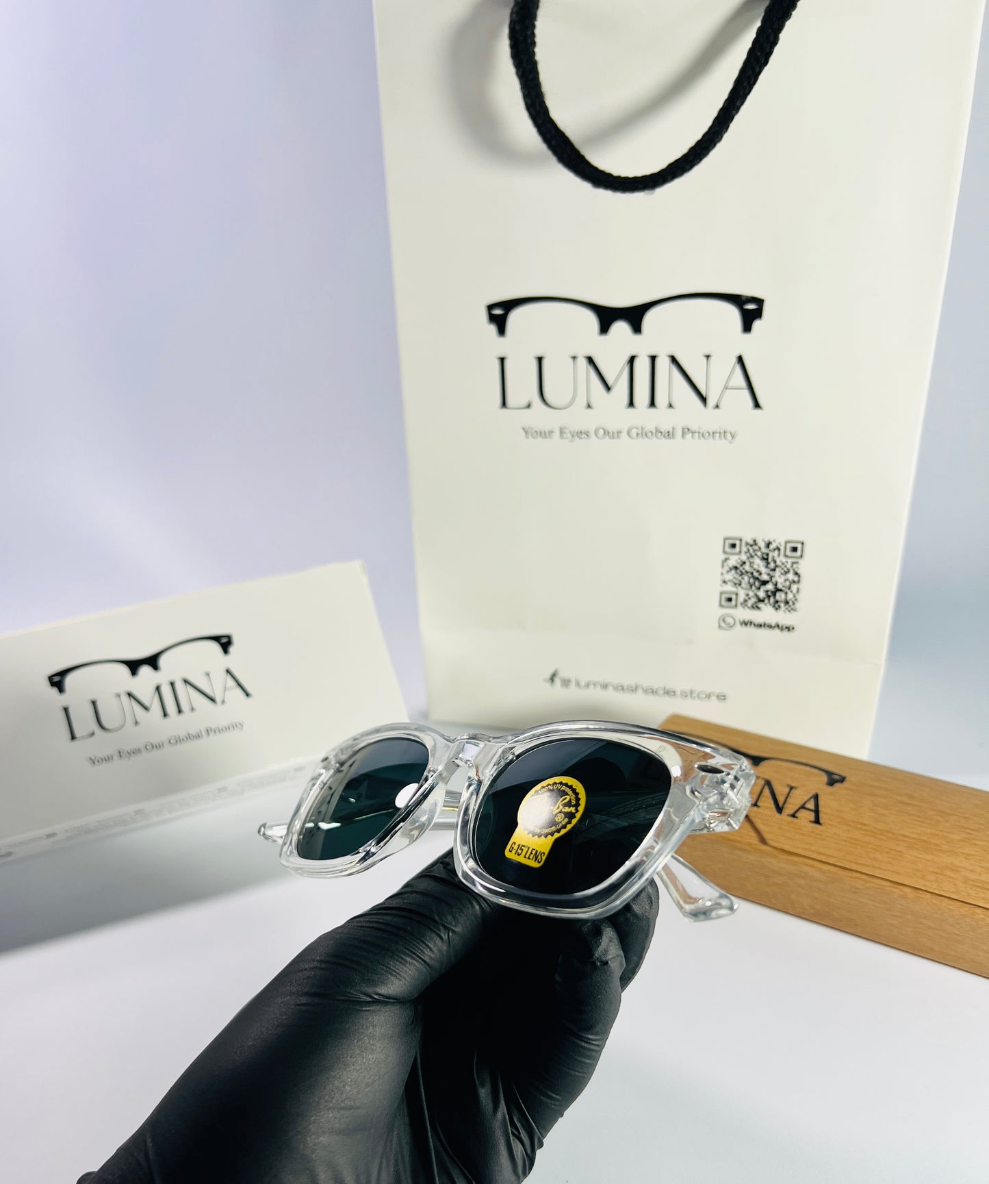 Ray-Ban Polished Transparent Black Shade