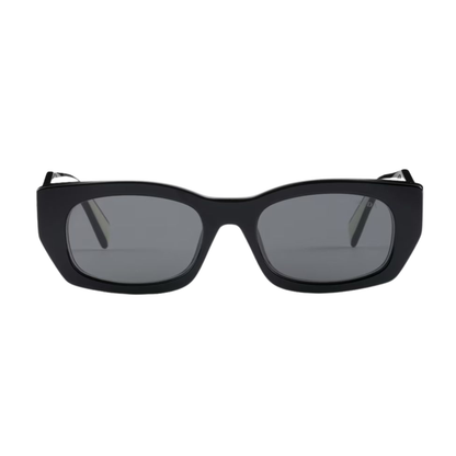 Lumina Urban Edge Rectangular Sunglasses – Matte Black Edition