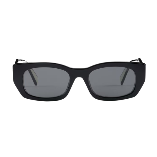 Lumina Urban Edge Rectangular Sunglasses – Matte Black Edition
