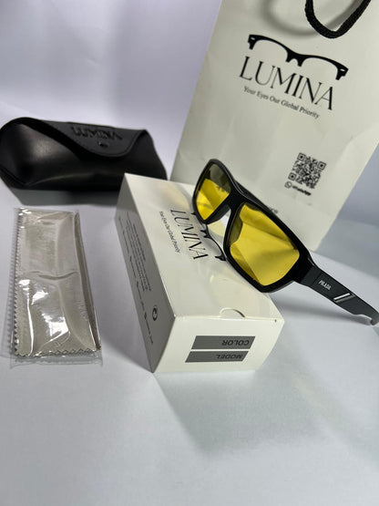 PRADA Bold Black Frames with Striking Yellow Lenses