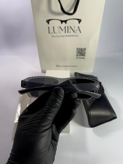 Prada Transparent Smoke Grey Frame with Dark Black Gradient Lenses