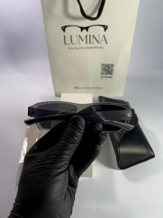 Prada Transparent Smoke Grey Frame with Dark Black Gradient Lenses