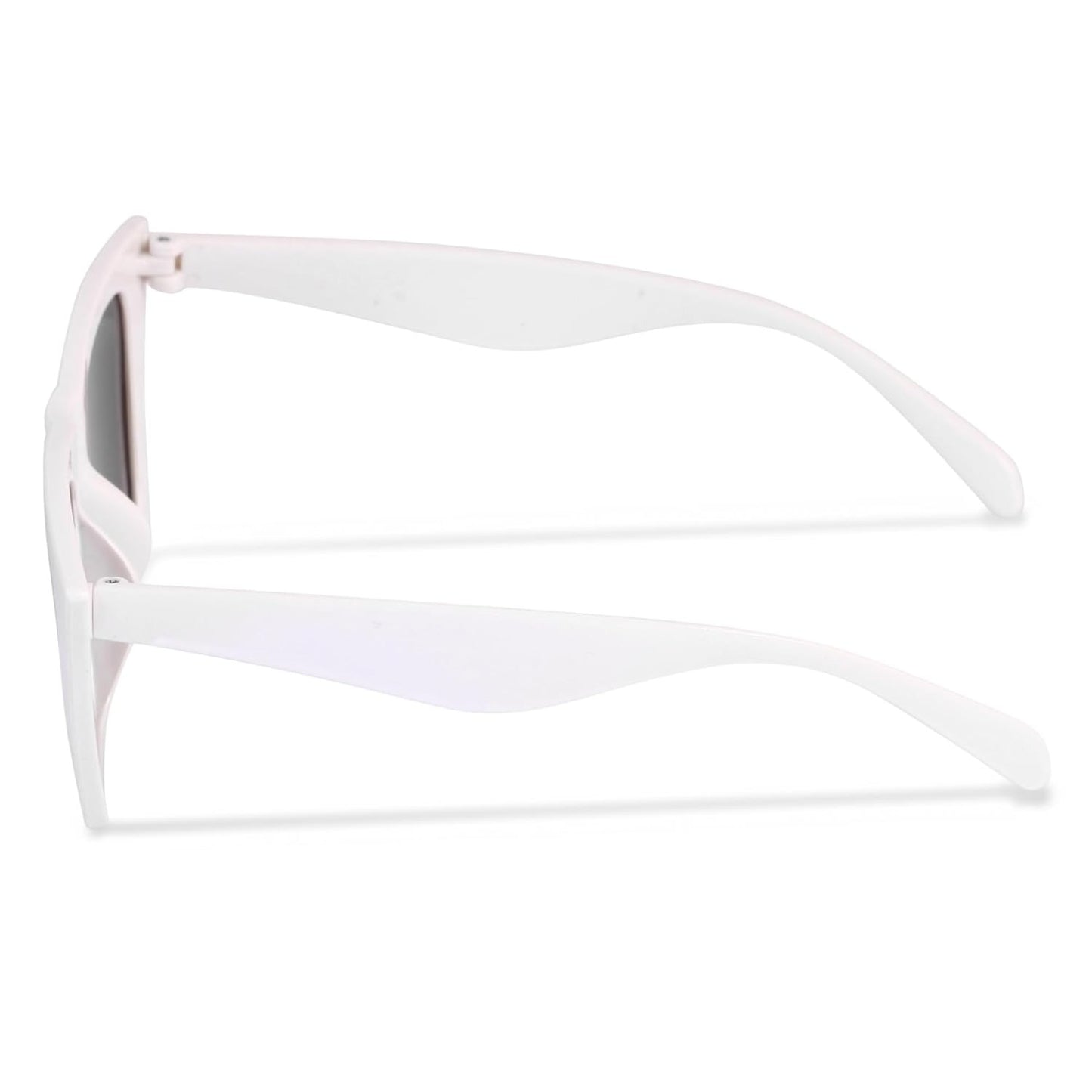 Lumina Arctic Luxe UV400 Cat-Eye Sunglasses – White Frame