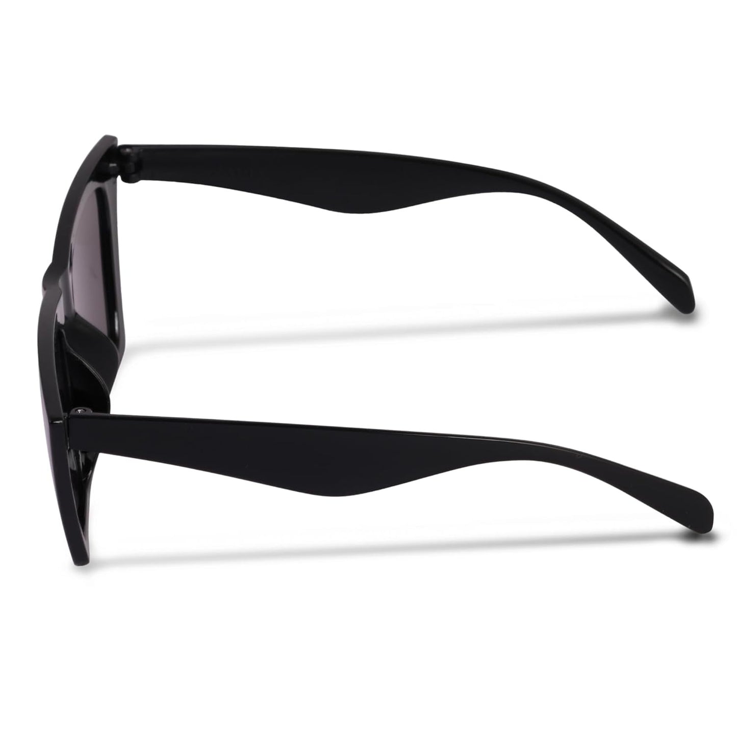 Lumina Arctic Luxe UV400 Cat-Eye Sunglasses – Black Frame