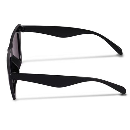 Lumina Arctic Luxe UV400 Cat-Eye Sunglasses – Black Frame
